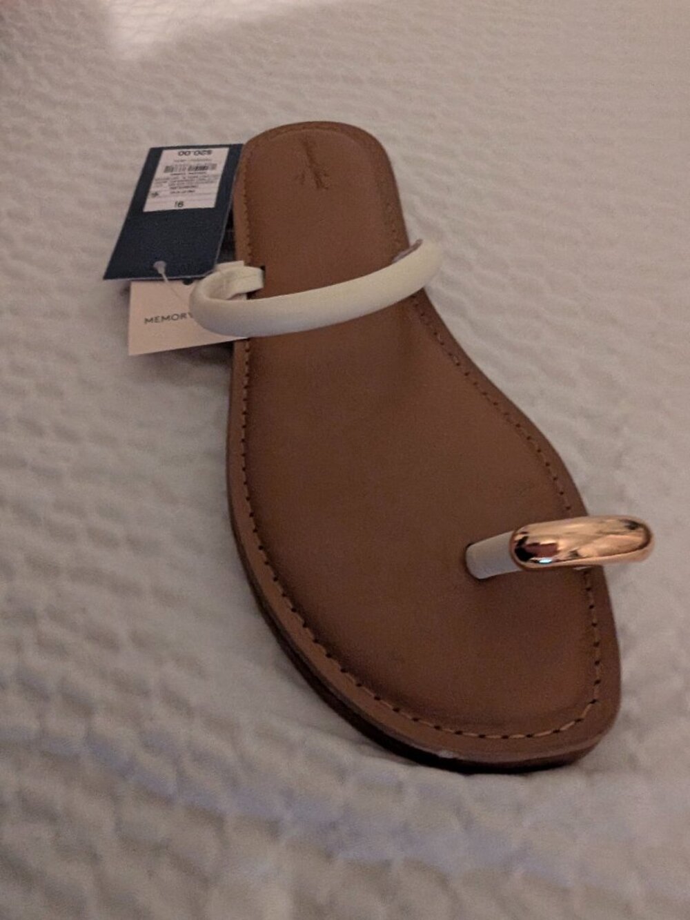 Women's Clara Toe Ring Sandals -Universal Thread- Cream Size 9.5